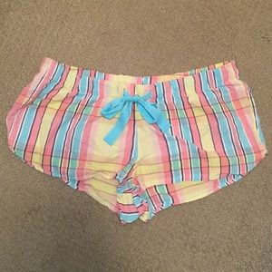 Striped booty pajama shorts